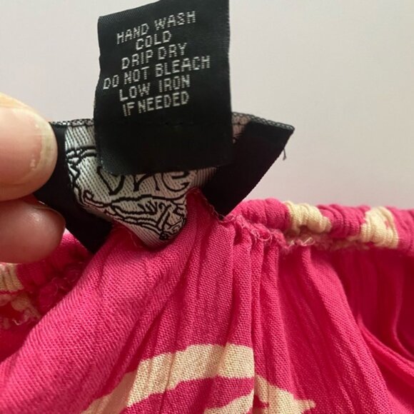 Angie Pink Floral Maxi Dress Boho Tropical Beach - Picture 6 of 6